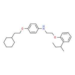 ChemSpider 2D Image | N-[2-(2-sec-Butylphenoxy)ethyl]-4-(2-cyclohexylethoxy)aniline | C26H37NO2