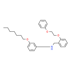 ChemSpider 2D Image | 3-(Heptyloxy)-N-[2-(2-phenoxyethoxy)benzyl]aniline | C28H35NO3