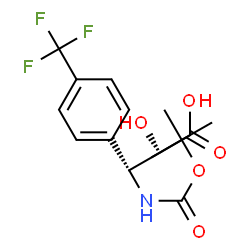 ChemSpider 2D Image | (2R,3R)-2-Hydroxy-3-({[(2-methyl-2-propanyl)oxy]carbonyl}amino)-3-[4-(trifluoromethyl)phenyl]propanoic acid | C15H18F3NO5