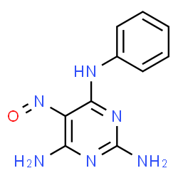 ChemSpider 2D Image | 5-Nitroso-N4-Phenyl-2,4,6-Pyrimidinetriamine | C10H10N6O