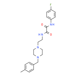 ChemSpider 2D Image | N-(4-Fluorophenyl)-N'-{2-[4-(4-methylbenzyl)-1-piperazinyl]ethyl}ethanediamide | C22H27FN4O2
