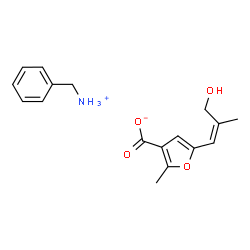ChemSpider 2D Image | Phenylmethanaminium 5-[(1Z)-3-hydroxy-2-methyl-1-propen-1-yl]-2-methyl-3-furoate | C17H21NO4
