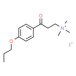 ChemSpider 2D Image | N,N,N-Trimethyl-3-oxo-3-(4-propoxyphenyl)-1-propanaminium iodide | C15H24INO2