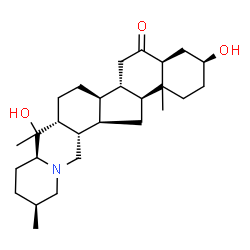 ChemSpider 2D Image | (3beta,5alpha,10xi,17beta,20xi)-3,20-Dihydroxycevan-6-one | C27H43NO3