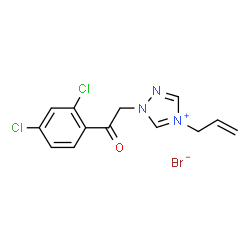 ChemSpider 2D Image | 4-Allyl-1-[2-(2,4-dichlorophenyl)-2-oxoethyl]-1H-1,2,4-triazol-4-ium bromide | C13H12BrCl2N3O