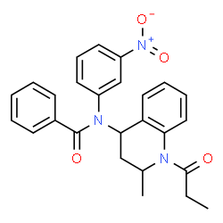 ChemSpider 2D Image | N-(2-Methyl-1-propionyl-1,2,3,4-tetrahydro-4-quinolinyl)-N-(3-nitrophenyl)benzamide | C26H25N3O4