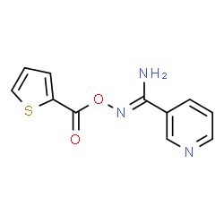 ChemSpider 2D Image | N-[(2-Thienylcarbonyl)oxy]-3-pyridinecarboximidamide | C11H9N3O2S