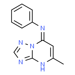 ChemSpider 2D Image | (7Z)-5-Methyl-N-phenyl[1,2,4]triazolo[1,5-a]pyrimidin-7(1H)-imine | C12H11N5