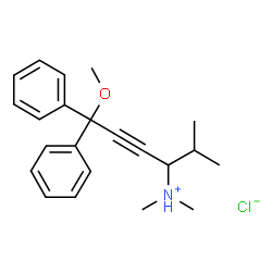 ChemSpider 2D Image | 6-Methoxy-N,N,2-trimethyl-6,6-diphenyl-4-hexyn-3-aminium chloride | C22H28ClNO