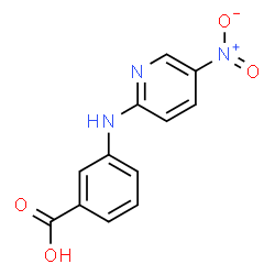 ChemSpider 2D Image | 3-[(5-Nitro-2-pyridinyl)amino]benzoic acid | C12H9N3O4