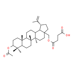 ChemSpider 2D Image | 4-{[(5xi,9xi,13xi,17xi,18xi)-3-Acetoxylup-20(29)-en-28-yl]oxy}-4-oxobutanoic acid | C36H56O6