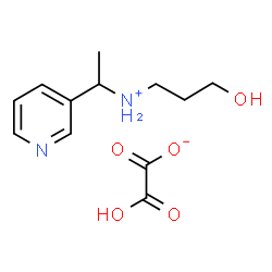 ChemSpider 2D Image | 3-Hydroxy-N-[1-(3-pyridinyl)ethyl]-1-propanaminium hydrogen oxalate | C12H18N2O5