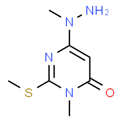 ChemSpider 2D Image | 3-Methyl-6-(1-methylhydrazino)-2-(methylsulfanyl)-4(3H)-pyrimidinone | C7H12N4OS