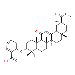 ChemSpider 2D Image | 2-{[(5xi,9xi,18xi)-30-Methoxy-11,30-dioxoolean-12-en-3-yl]oxy}benzoic acid | C38H52O6
