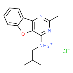 ChemSpider 2D Image | N-Isobutyl-2-methyl[1]benzofuro[3,2-d]pyrimidin-4-aminium chloride | C15H18ClN3O