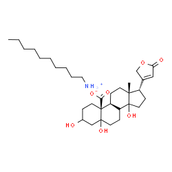 ChemSpider 2D Image | 1-Decanaminium (8xi,14xi,17alpha)-3,5,14-trihydroxy-19-oxido-19-oxocard-20(22)-enolide | C33H55NO7