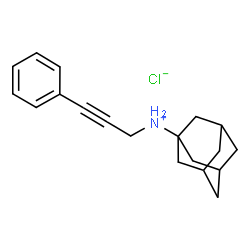 ChemSpider 2D Image | N-(3-Phenyl-2-propyn-1-yl)-1-adamantanaminium chloride | C19H24ClN