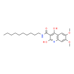 ChemSpider 2D Image | N-Decyl-4-hydroxy-6,7-dimethoxy-2-oxo-1,2-dihydro-3-quinolinecarboxamide | C22H32N2O5