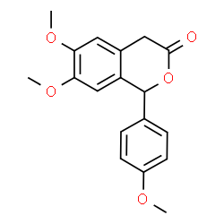 ChemSpider 2D Image | 6,7-Dimethoxy-1-(4-methoxy-phenyl)-isochroman-3-one | C18H18O5