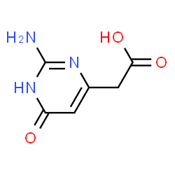 ChemSpider 2D Image | (2-Amino-6-oxo-1,6-dihydro-4-pyrimidinyl)acetic acid | C6H7N3O3