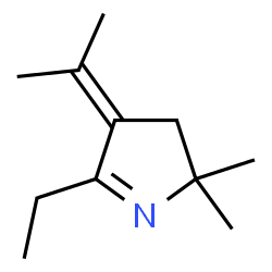 ChemSpider 2D Image | 5-Ethyl-4-isopropylidene-2,2-dimethyl-3,4-dihydro-2H-pyrrole | C11H19N
