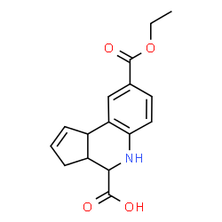 ChemSpider 2D Image | 8-(Ethoxycarbonyl)-3a,4,5,9b-tetrahydro-3H-cyclopenta[c]quinoline-4-carboxylic acid | C16H17NO4