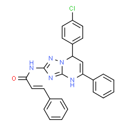ChemSpider 2D Image | (2E)-N-[7-(4-Chlorophenyl)-5-phenyl-3,7-dihydro[1,2,4]triazolo[1,5-a]pyrimidin-2-yl]-3-phenylacrylamide | C26H20ClN5O