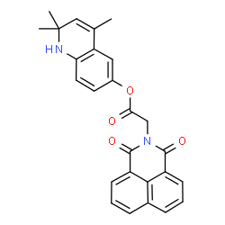 ChemSpider 2D Image | 2,2,4-Trimethyl-1,2-dihydro-6-quinolinyl (1,3-dioxo-1H-benzo[de]isoquinolin-2(3H)-yl)acetate | C26H22N2O4