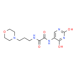 ChemSpider 2D Image | ethanediamide, N~1~-(2,4-dihydroxy-5-pyrimidinyl)-N~2~-[3-(4-morpholinyl)propyl]- | C13H19N5O5
