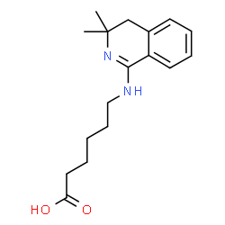 ChemSpider 2D Image | 6-((3,3-Dimethyl-3,4-dihydroisoquinolin-1-yl)amino)hexanoic acid | C17H24N2O2