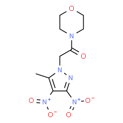 ChemSpider 2D Image | 2-(5-Methyl-3,4-dinitro-pyrazol-1-yl)-1-morpholin-4-yl-ethanone | C10H13N5O6