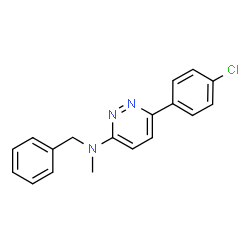 ChemSpider 2D Image | N-Benzyl-6-(4-chlorophenyl)-N-methyl-3-pyridazinamine | C18H16ClN3