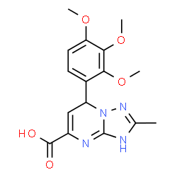ChemSpider 2D Image | 2-Methyl-7-(2,3,4-trimethoxyphenyl)-1,7-dihydro[1,2,4]triazolo[1,5-a]pyrimidine-5-carboxylic acid | C16H18N4O5