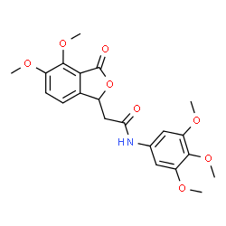 ChemSpider 2D Image | 2-(4,5-Dimethoxy-3-oxo-1,3-dihydro-2-benzofuran-1-yl)-N-(3,4,5-trimethoxyphenyl)acetamide | C21H23NO8