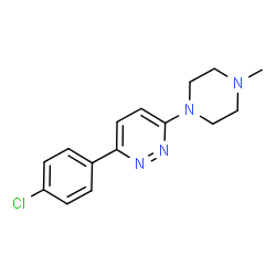 ChemSpider 2D Image | 3-(4-Chlorophenyl)-6-(4-methyl-1-piperazinyl)pyridazine | C15H17ClN4