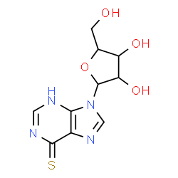 ChemSpider 2D Image | 9-pentofuranosyl-9H-purine-6-thiol | C10H12N4O4S