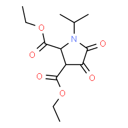 ChemSpider 2D Image | Diethyl 1-isopropyl-4,5-dioxo-2,3-pyrrolidinedicarboxylate | C13H19NO6