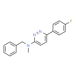 ChemSpider 2D Image | N-Benzyl-6-(4-fluorophenyl)-N-methyl-3-pyridazinamine | C18H16FN3