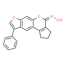 ChemSpider 2D Image | (4E)-N-Hydroxy-9-phenyl-2,3-dihydrocyclopenta[c]furo[3,2-g]chromen-4(1H)-imine | C20H15NO3