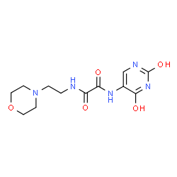ChemSpider 2D Image | ethanediamide, N~1~-(2,4-dihydroxy-5-pyrimidinyl)-N~2~-[2-(4-morpholinyl)ethyl]- | C12H17N5O5