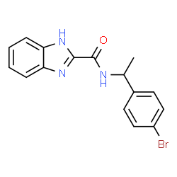 ChemSpider 2D Image | N-[1-(4-Bromophenyl)ethyl]-1H-benzimidazole-2-carboxamide | C16H14BrN3O