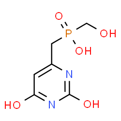 ChemSpider 2D Image | phosphinic acid, P-[(2,6-dihydroxy-4-pyrimidinyl)methyl]-P-(hydroxymethyl)- | C6H9N2O5P