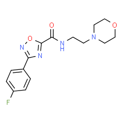 ChemSpider 2D Image | 3-(4-Fluorophenyl)-N-[2-(4-morpholinyl)ethyl]-1,2,4-oxadiazole-5-carboxamide | C15H17FN4O3