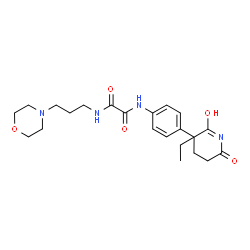 ChemSpider 2D Image | N-[4-(3-Ethyl-2,6-dioxo-3-piperidinyl)phenyl]-N'-[3-(4-morpholinyl)propyl]ethanediamide | C22H30N4O5