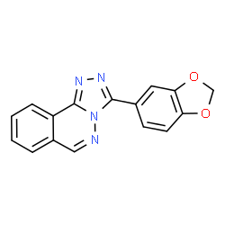ChemSpider 2D Image | 3-(1,3-Benzodioxol-5-yl)[1,2,4]triazolo[3,4-a]phthalazine | C16H10N4O2