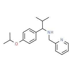 ChemSpider 2D Image | 1-(4-Isopropoxyphenyl)-2-methyl-N-(2-pyridinylmethyl)-1-propanamine | C19H26N2O