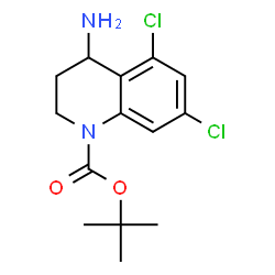 ChemSpider 2D Image | 1-Boc-4-Amino-5,7-dichloro-1,2,3,4-tetrahydroquinoline | C14H18Cl2N2O2