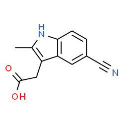 ChemSpider 2D Image | 5-Cyano-2-methylindole-3-acetic acid | C12H10N2O2