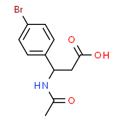 ChemSpider 2D Image | 3-Acetamido-3-(4-bromophenyl)propanoic acid | C11H12BrNO3