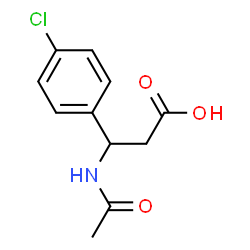 ChemSpider 2D Image | 3-Acetamido-3-(4-chlorophenyl)propanoic acid | C11H12ClNO3